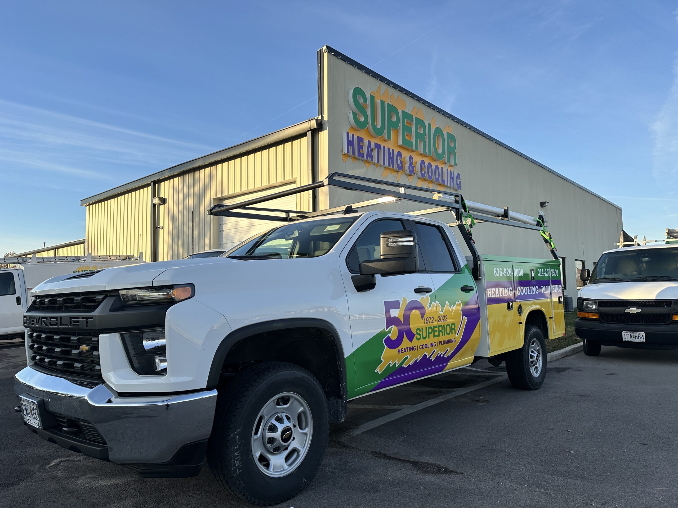 Superior Heating Cooling Plumbing service truck.